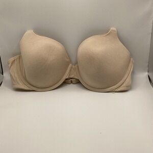 Ambrielle Cotton Lightly Lined‎ Demi Bra Beige Underwire 36C RN93677